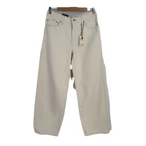 Levis Womens Baggy Dad Jeans 28x30‎ Cream Barrel Leg Premium Denim Y2K Retro